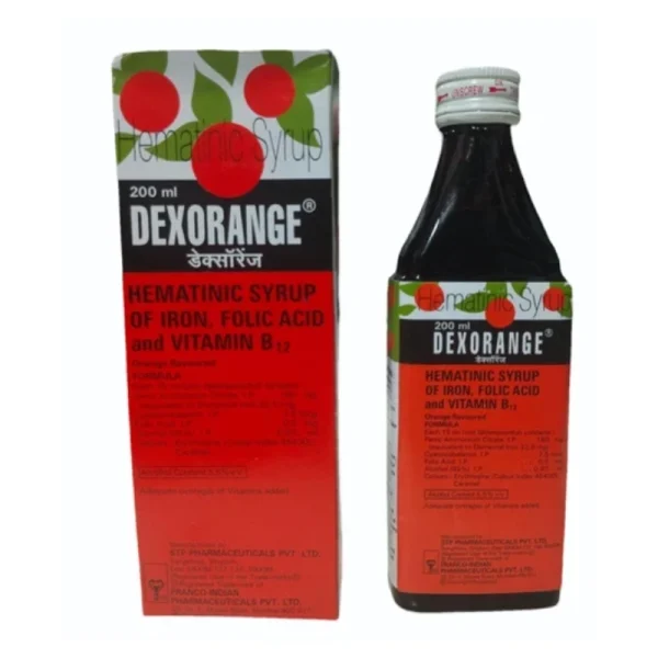 Dexorange Hematinic Syrup with Iron, Folic Acid & Vitamin B12 - Image 2