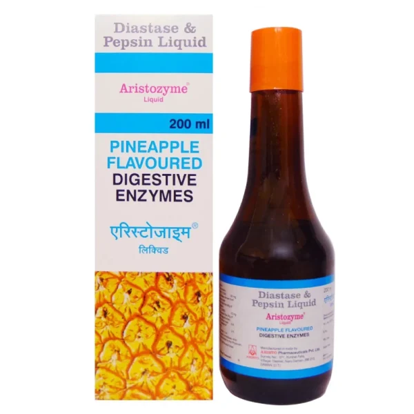 Aristozyme Diastase & Pepsin Liquid | For Digestive Care & Stomach Care | Flavour Pineapple